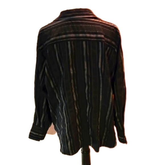 East 5th Long Sleeve Fancy Striped Button Down Shirt Womens size 2X - Picture 4 of 12